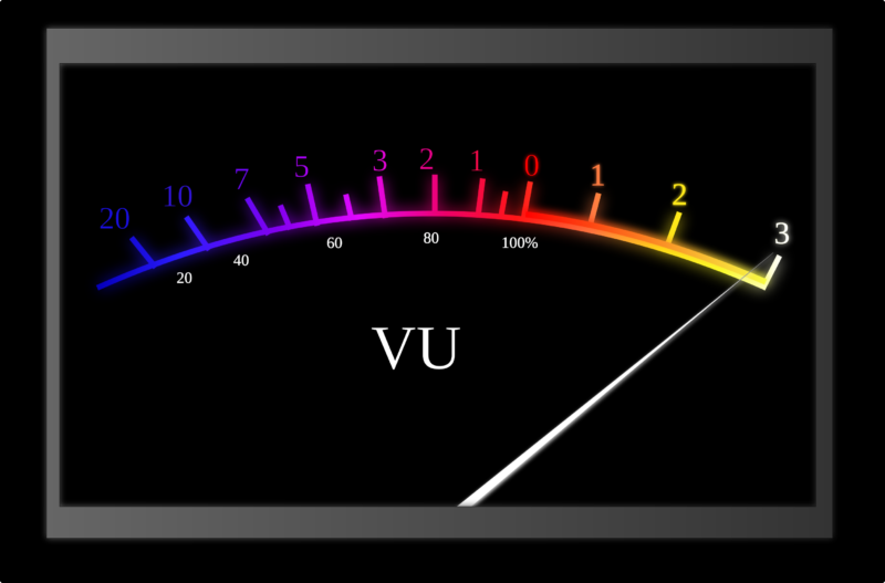 VU meter dark neon